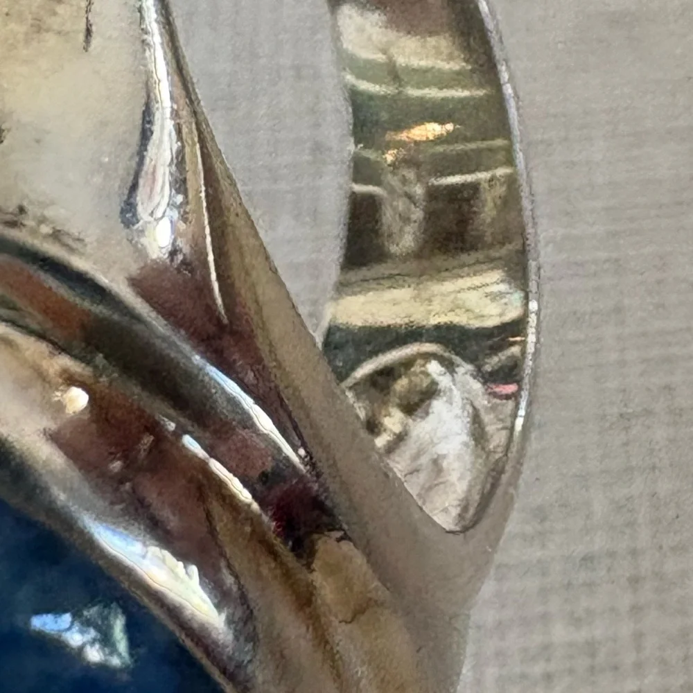 Sterling Silver & Denim Lapis Cabochon Ring - Picture 6 of 12